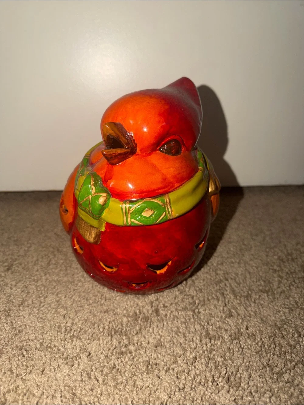 Ceramic Cardinal Accent Lamp/Tealight